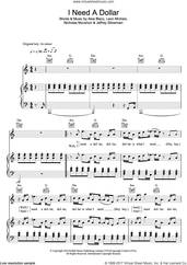 Cover icon of I Need A Dollar sheet music for voice, piano or guitar by Aloe Blacc, Jeffrey Silverman, Leon Michels and Nick Movshon, intermediate skill level