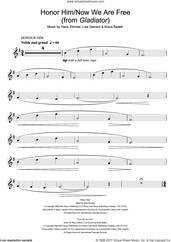 Cover icon of Honor Him/Now We Are Free (from Gladiator) sheet music for alto saxophone solo by Hans Zimmer, Klaus Badelt and Lisa Gerrard, intermediate skill level