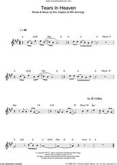 Cover icon of Tears In Heaven sheet music for alto saxophone solo by Eric Clapton and Will Jennings, intermediate skill level