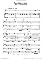 Cover icon of Back Home Again sheet music for voice, piano or guitar by John Denver, intermediate skill level