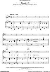 Cover icon of Should I sheet music for voice, piano or guitar by Frank Sinatra, Arthur Freed and Nacio Herb Brown, intermediate skill level