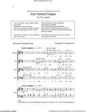 Cover icon of Ave Verum Corpus sheet music for choir (SATB: soprano, alto, tenor, bass) by Alejandro Consolacion, intermediate skill level