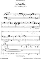 Cover icon of I'm Your Man sheet music for voice, piano or guitar by Michael Buble and Leonard Cohen, intermediate skill level
