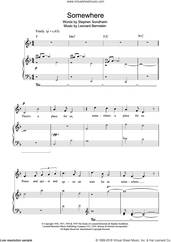 Cover icon of Somewhere (from West Side Story) sheet music for voice, piano or guitar by Charlotte Church, Pet Shop Boys, Leonard Bernstein and Stephen Sondheim, intermediate skill level