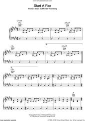 Cover icon of Start A Fire sheet music for voice, piano or guitar by Passenger and Michael Rosenberg, intermediate skill level