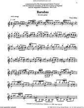 Cover icon of Barabas sheet music for guitar solo by Terry Riley, classical score, intermediate skill level