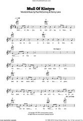 Cover icon of Mull Of Kintyre sheet music for ukulele by Paul McCartney, Paul McCartney and Wings, Wings and Denny Laine, intermediate skill level