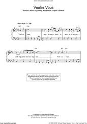 Cover icon of Voulez-Vous sheet music for piano solo (beginners) by ABBA, Benny Andersson and Bjorn Ulvaeus, beginner piano (beginners)