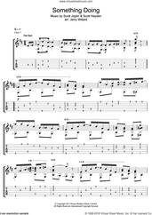 Cover icon of Something Doing sheet music for guitar (tablature) by Scott Joplin, Jerry Willard and Scott Hayden, intermediate skill level