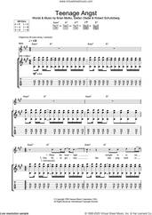 Cover icon of Teenage Angst sheet music for guitar (tablature) by Placebo, Brian Molko, Robert Schultzberg and Stefan Olsdal, intermediate skill level