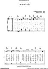 Cover icon of I Nattens Mulm sheet music for voice, piano or guitar by Finn Jorgensen and Ole Hyltoft, intermediate skill level