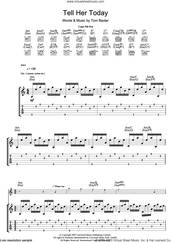 Cover icon of Tell Her Today sheet music for guitar (tablature) by Tom Baxter, intermediate skill level