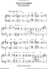 Cover icon of Hymn To Freedom sheet music for piano solo by The Oscar Peterson Trio, Harriette Hamilton and Oscar Peterson, intermediate skill level