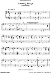Cover icon of Marching Strings sheet music for piano solo by Marshall Ross, intermediate skill level