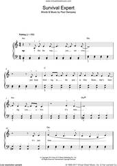 Cover icon of Survival Expert sheet music for piano solo (beginners) by Something For Kate and Paul Dempsey, beginner piano (beginners)