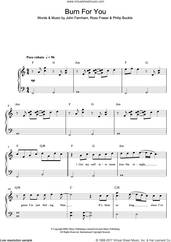 Cover icon of Burn For You sheet music for piano solo by John Farnham, easy skill level