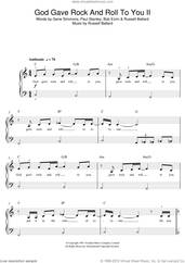 Cover icon of God Gave Rock And Roll To You II sheet music for piano solo (beginners) by KISS and Russ Ballard, beginner piano (beginners)
