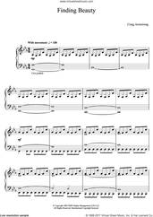 Cover icon of Finding Beauty sheet music for piano solo by Craig Armstrong, intermediate skill level