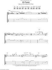 Cover icon of El Farol sheet music for guitar (tablature) by Carlos Santana and KC Porter, intermediate skill level
