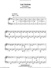 Cover icon of Las Vecinas (from Volver) sheet music for piano solo by Alberto Iglesias, intermediate skill level