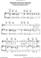 Cover icon of Miracles (Someone Special) sheet music for voice, piano or guitar by Coldplay, Chris Martin, Guy Berryman, Jonathan Buckland and William Champion, intermediate skill level