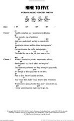 Cover icon of Nine To Five sheet music for guitar (chords) by Dolly Parton, intermediate skill level