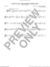 Cover icon of Let's Call The Whole Thing Off sheet music for alto saxophone solo by George Gershwin and Ira Gershwin, intermediate skill level