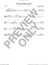 Cover icon of Send In The Clowns sheet music for trumpet solo by Stephen Sondheim, intermediate skill level