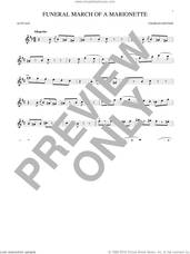 Cover icon of Funeral March Of A Marionette sheet music for alto saxophone solo by Charles Gounod, classical score, intermediate skill level