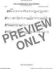 Cover icon of Harmonious Blacksmith sheet music for violin solo by George Frideric Handel, classical score, intermediate skill level