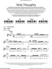 Cover icon of Wild Thoughts (feat. Rihanna and Bryson Tiller) sheet music for piano solo (keyboard) by DJ Khaled, Rihanna, Bryson Tiller, Carlos Santana, David McRae, Jahron Brathwaite, Jerry Duplessis, Karl Perazzo, Khaled Khaled, Marvin Moore-Hough, Raul Rekow, Robyn Fenty and Wyclef Jean, intermediate piano (keyboard)