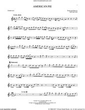 Cover icon of American Pie sheet music for tenor saxophone solo by Don McLean, intermediate skill level