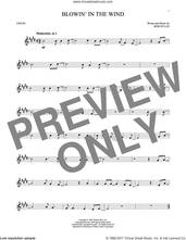 Cover icon of Blowin' In The Wind (Grade Initial, B2, from the ABRSM Violin Syllabus from 2024) sheet music for violin solo by Bob Dylan, intermediate skill level