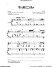 Cover icon of Seligkeit (Bliss) sheet music for choir (SATB: soprano, alto, tenor, bass) by Franz Schubert and Patricia Hurlbutt, intermediate skill level