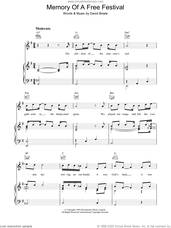 Cover icon of Memory Of A Free Festival sheet music for voice, piano or guitar by David Bowie, intermediate skill level