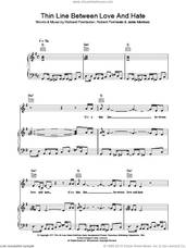 Cover icon of Thin Line Between Love And Hate sheet music for voice, piano or guitar by Annie Lennox, Jackie Members, Richard Poindexter and Robert Poindexter, intermediate skill level