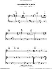 Cover icon of Gimme Hope Jo'anna sheet music for voice, piano or guitar by Eddy Grant, intermediate skill level