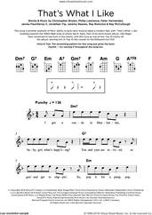 Cover icon of That's What I Like sheet music for ukulele by Bruno Mars, Chris Brown, James Fauntleroy, Jeremy Reeves, Jonathan Yip, Peter Hernandez, Philip Lawrence, Ray McCullough and Ray Romulus, intermediate skill level