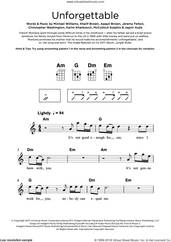 Cover icon of Unforgettable (featuring Swae Lee) sheet music for ukulele by French Montana, Swae Lee, Aaquil Brown, Christopher Washington, Jagvir Aujla, Jeremy Felton, Karim Kharbouch, Khalif Brown, McCulloch Sutphin and Michael Williams, intermediate skill level