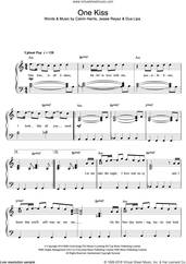 Cover icon of One Kiss sheet music for piano solo by Calvin Harris, Dua Lipa and Jessie Reyez, easy skill level