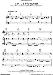 Cover icon of Can I Get Your Number sheet music for voice, piano or guitar by Anne-Marie, Anne-Marie Nicholson, Benjamin Kohn, Jennifer Decilveo, Peter Kelleher and Thomas Barnes, intermediate skill level