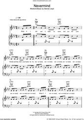 Cover icon of Nevermind sheet music for voice, piano or guitar by Dennis Lloyd, intermediate skill level