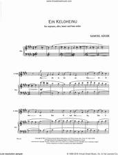 Cover icon of Five Sephardic Choruses: Ein Keloheinu sheet music for choir (SATB: soprano, alto, tenor, bass) by Samuel Adler, intermediate skill level