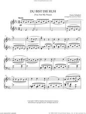 Cover icon of Du Bist Die Ruh (You Are My Peace) sheet music for piano solo by Franz Schubert, intermediate skill level