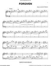 Cover icon of Forgiven sheet music for piano solo by Alexis Ffrench, classical score, intermediate skill level