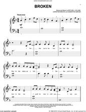 Cover icon of Broken sheet music for piano solo (big note book) by lovelytheband, Christian Medice, Mitchell Collins and Samantha DeRosa, easy piano (big note book)