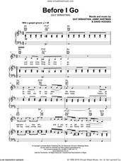 Cover icon of Before I Go sheet music for voice, piano or guitar by Guy Sebastian, David Hodges and Jamie Hartman, intermediate skill level