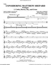 Cover icon of Considering Matthew Shepard sheet music for orchestra/band (violin, with suggested bowing) by Craig Hella Johnson, Leslea Newman and Michael Dennis Browne, intermediate skill level