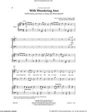 Cover icon of With Wondering Awe sheet music for choir (SATB: soprano, alto, tenor, bass) by Neil Harmon, intermediate skill level