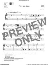 Cover icon of This old man (Grade Initial, list A3, from the ABRSM Piano Syllabus 2021 and 2022) sheet music for piano solo by Trad. English and David Blackwell, classical score, intermediate skill level
